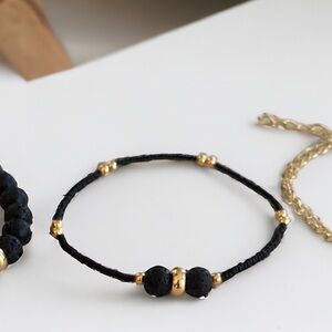 Lava Bead Mini beaded Bracelet